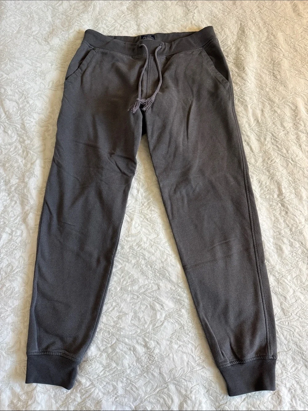 J. Crew Charcoal Gray Drawstring Authentic Fleece Sweatpants